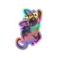 ECHO THE BAT CAT VINYL HOLOGRAPHIC KISS CUT STICKER