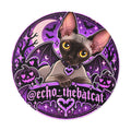 I MET ECHO THE BAT CAT ROUND VINYL STICKER